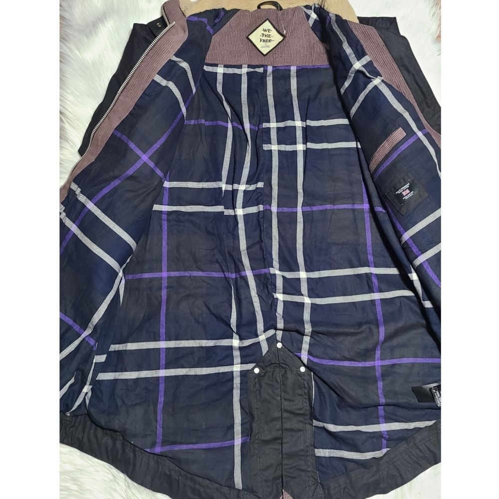 Free People Black Utility Jacket with Cream Lining - Picture 10 of 14